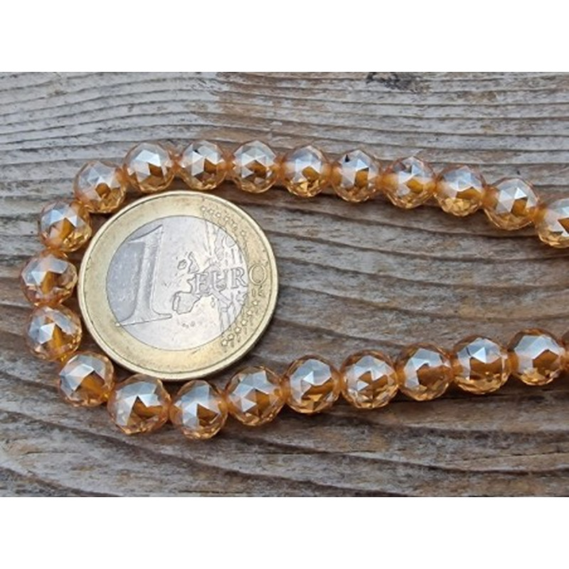 Bergkristallkette gelasert, facettiert 6mm