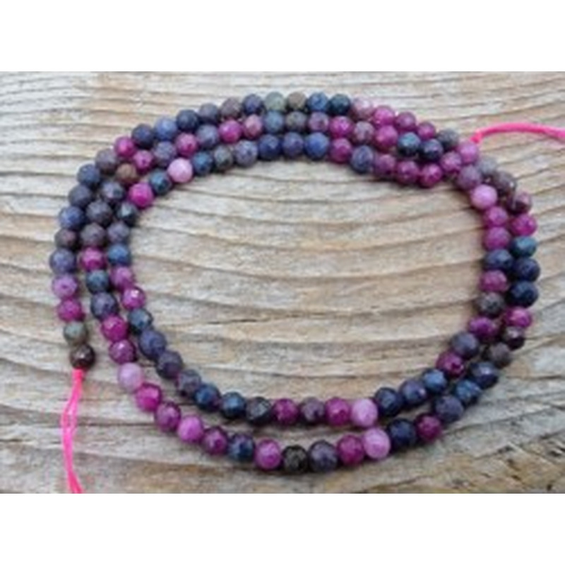 Saphirkette (Safir) Multicolor facettiert 3mm 2