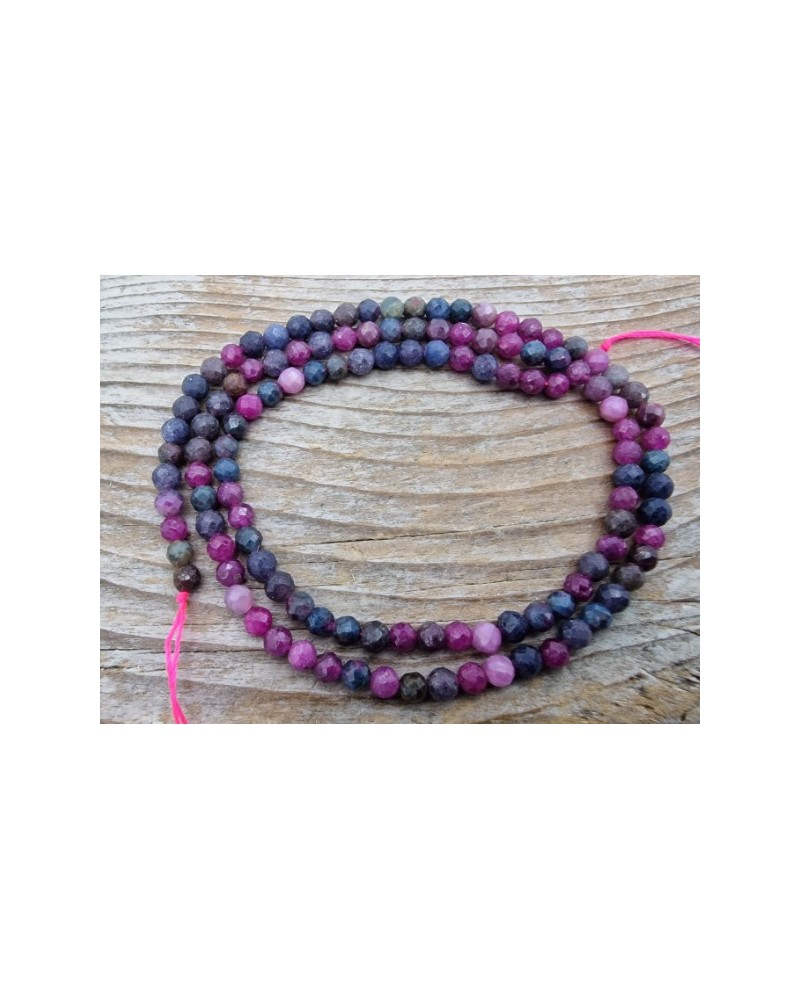 Saphirkette (Safir) Multicolor facettiert 3mm