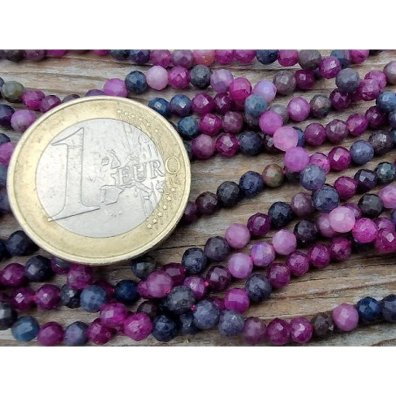 Saphirkette (Safir) Multicolor facettiert 3mm