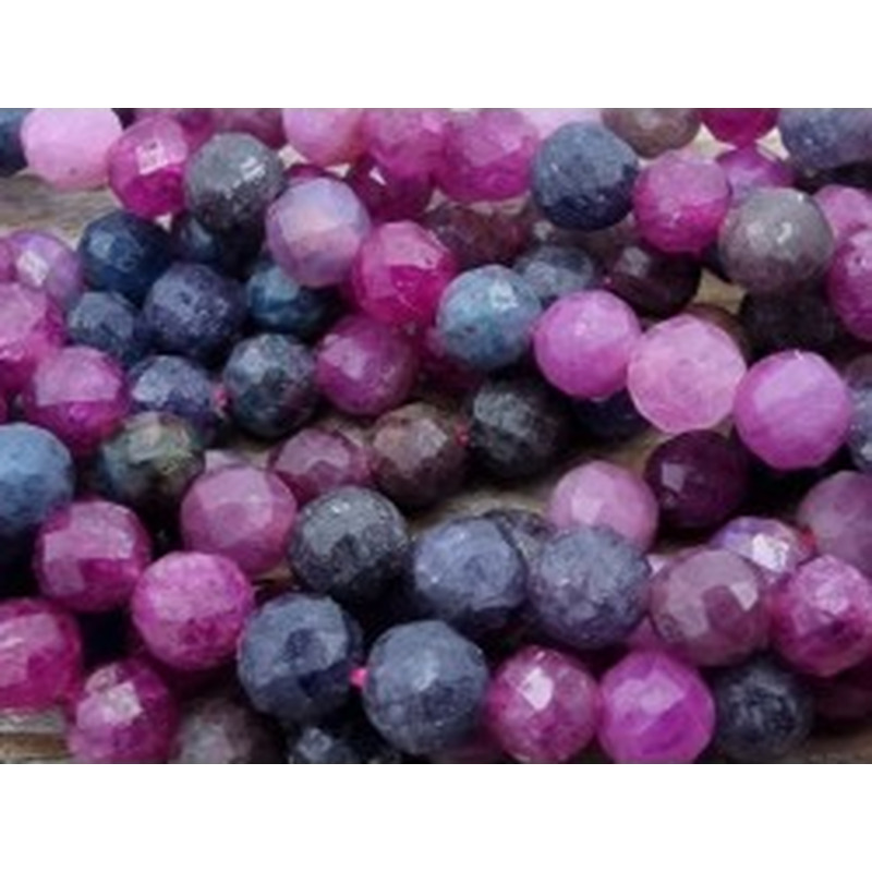 Saphirkette (Safir) Multicolor facettiert 3mm