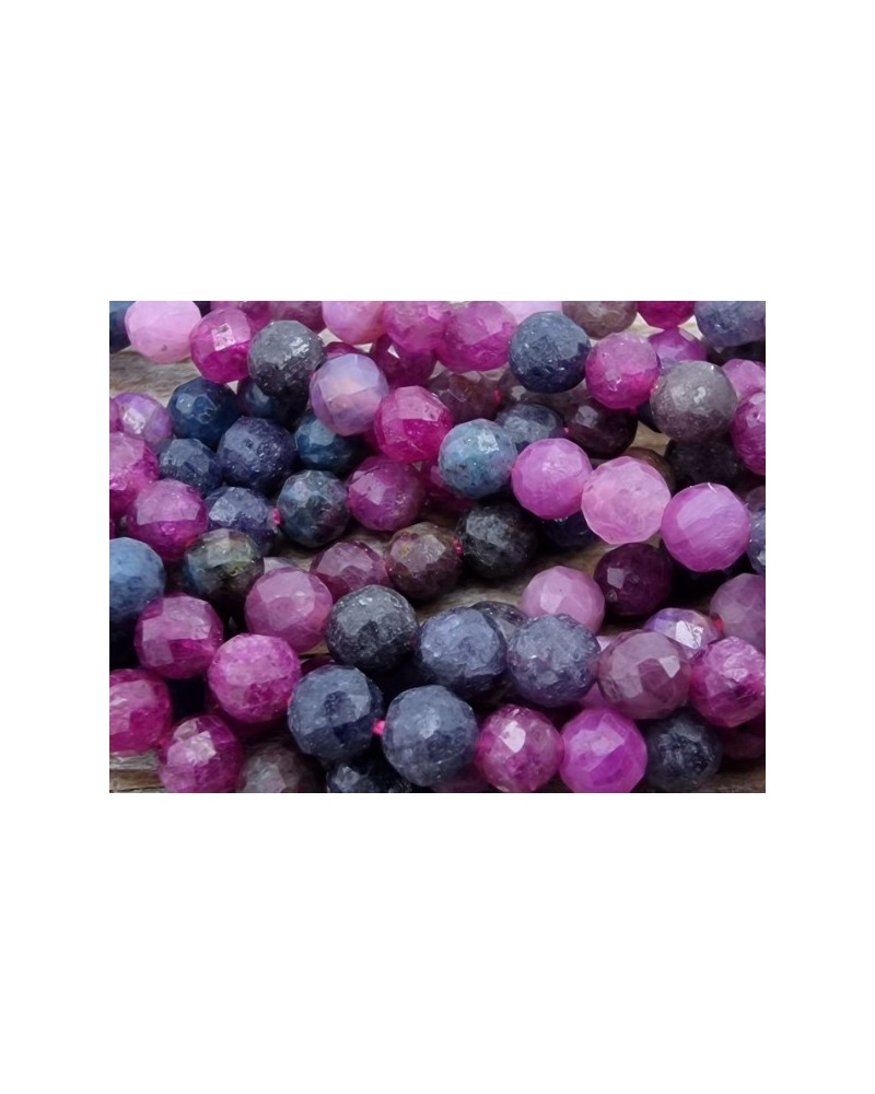 Saphirkette (Safir) Multicolor facettiert 3mm