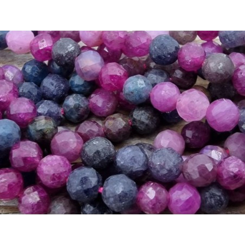 Saphirkette (Safir) Multicolor facettiert 3mm