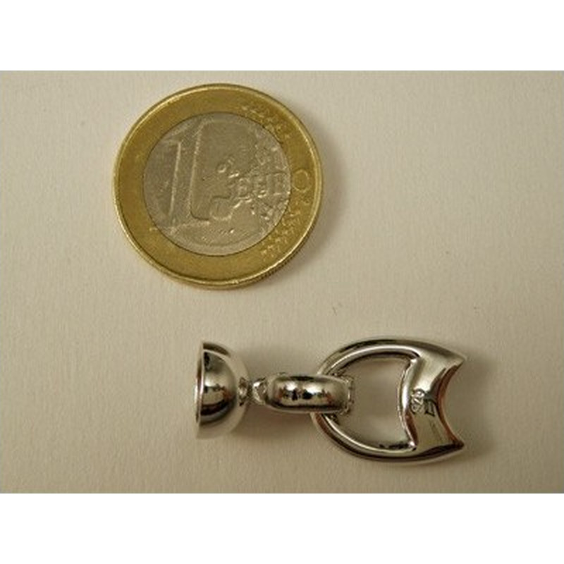 Schliesse 13x28mm Silber rhodiniert