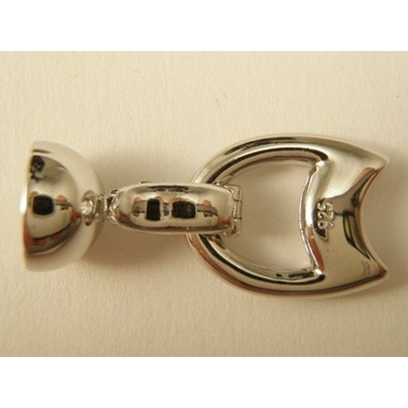 Schliesse 13x28mm Silber rhodiniert