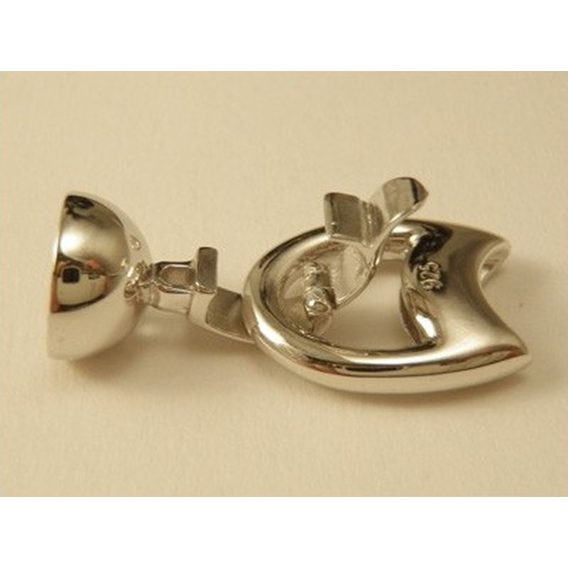 Schliesse 13x28mm Silber rhodiniert