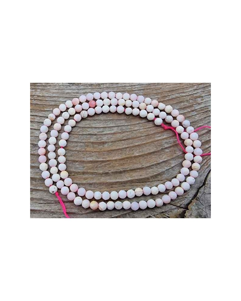 Muschelkette pink facettiert 3mm