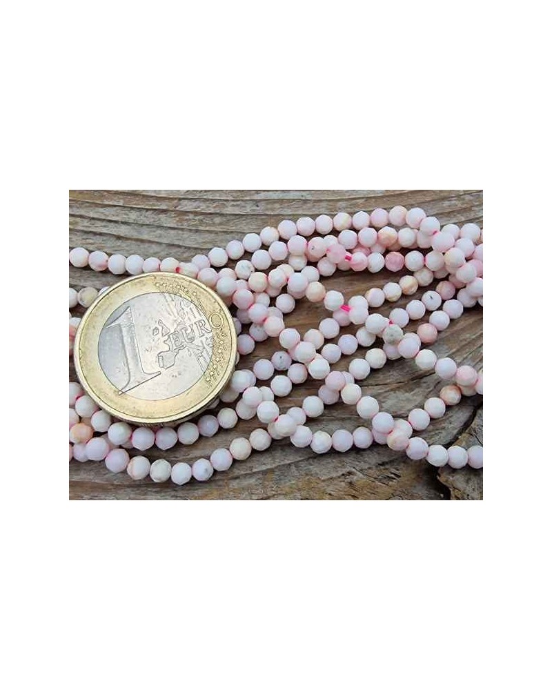 Muschelkette pink facettiert 3mm