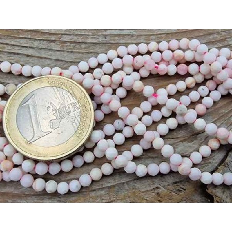 Muschelkette pink facettiert 3mm