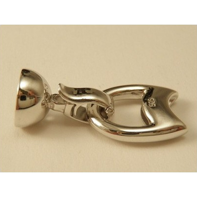 Schliesse 13x28mm Silber rhodiniert