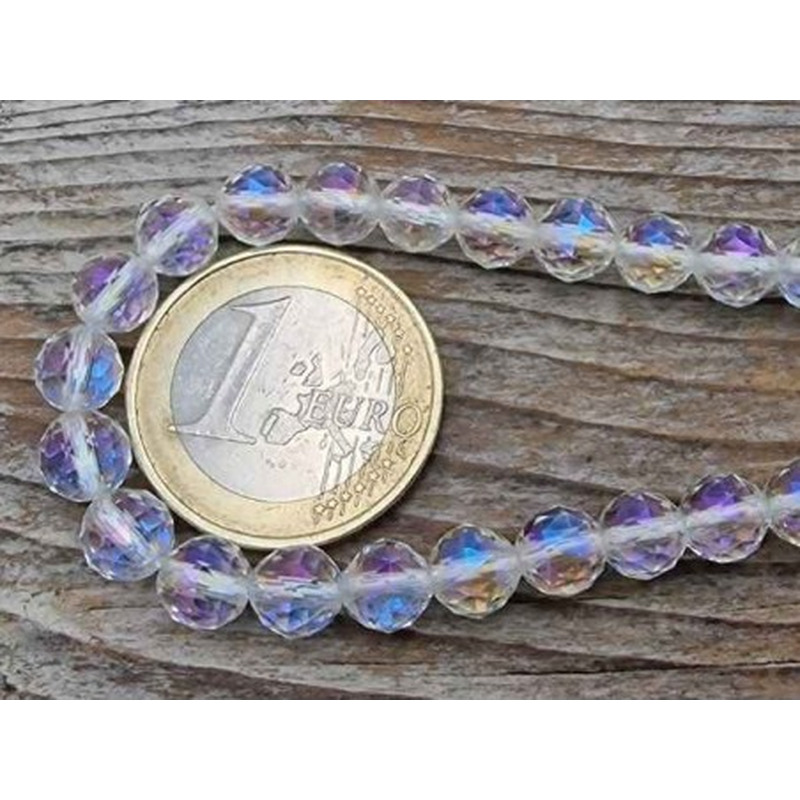 Angelaurakette (Bergkristall) facettiert 6mm