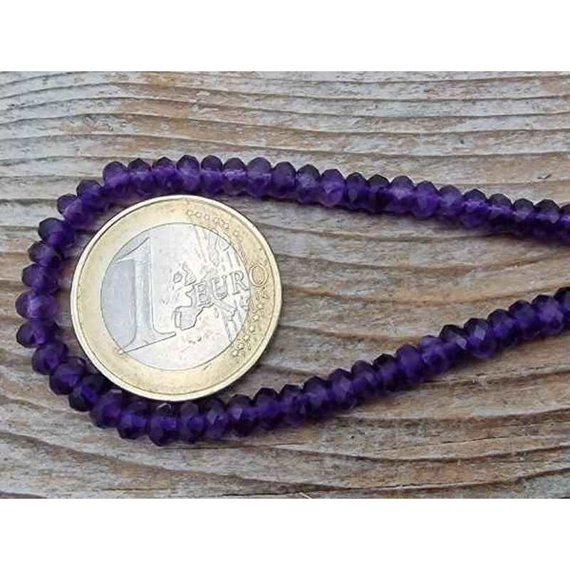 Amethystkette facettiert 4x3mm
