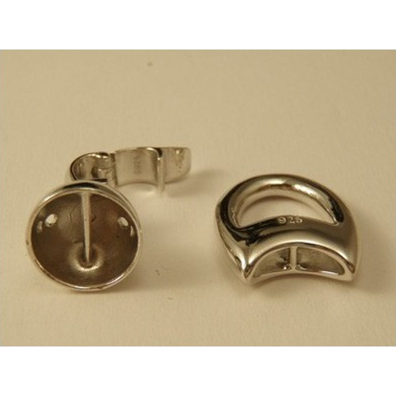 Schliesse 13x28mm Silber rhodiniert