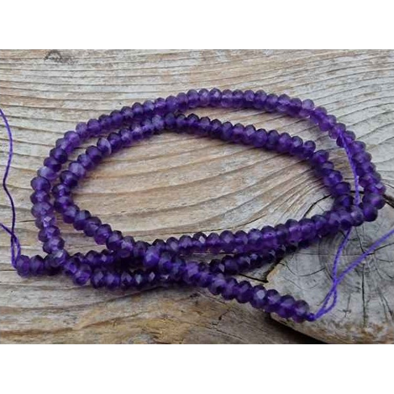 Amethystkette facettiert 4x3mm