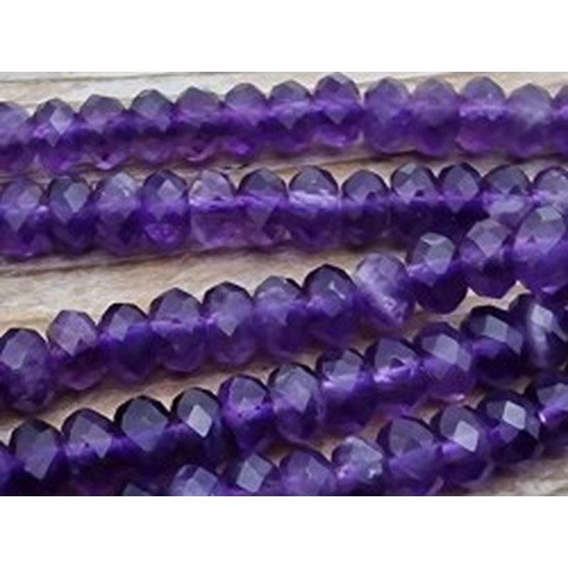 Amethystkette facettiert 4x3mm