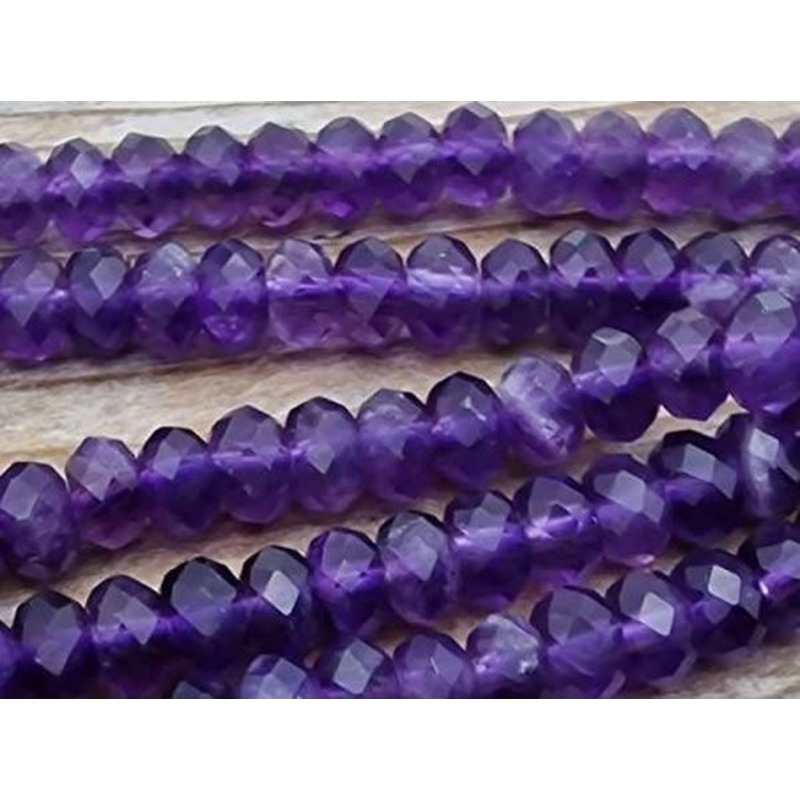 Amethystkette facettiert 4x3mm