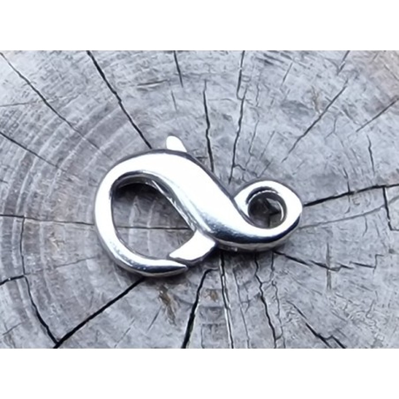 Schliesse 9mm, 925 Silber rhodiniert