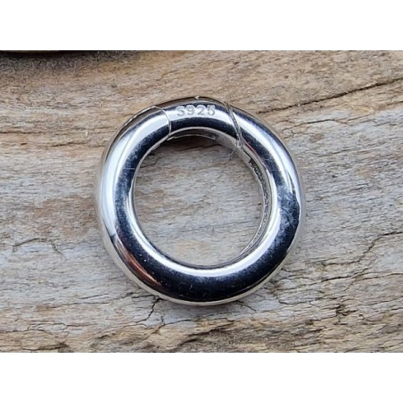 Schliesse 13mm, 925 Silber rhodiniert