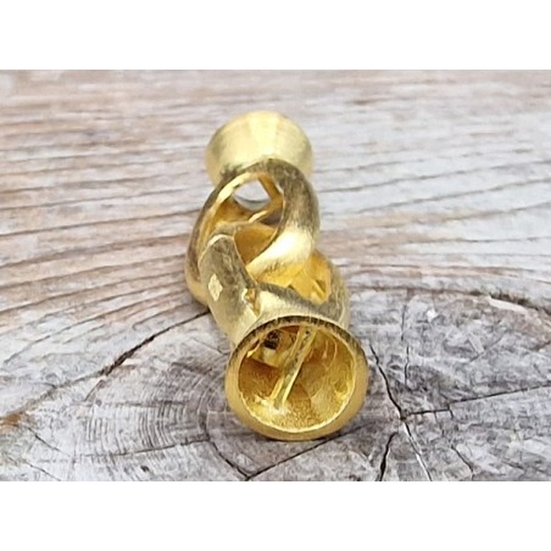 Schliesse 8x32mm, 925 Silber vergoldet matt