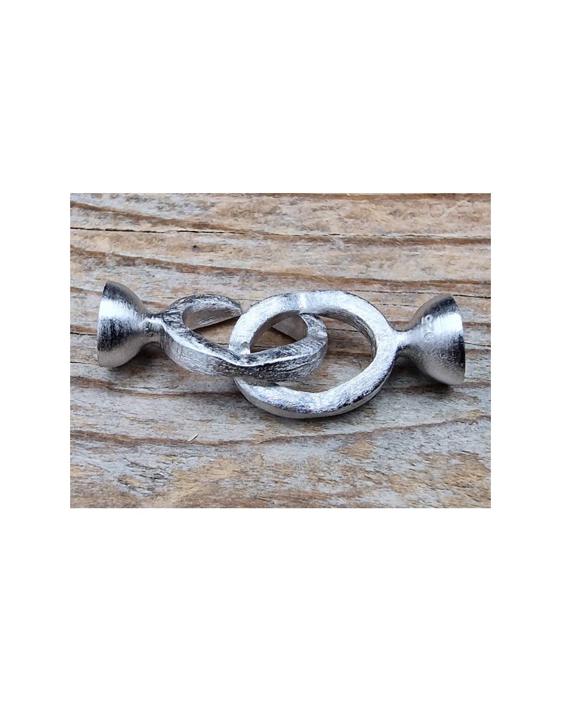 Schliesse 8x24mm, 925 Silber rhodiniert matt
