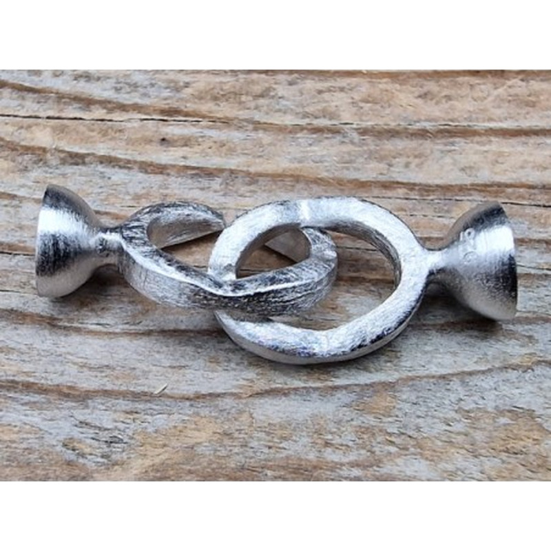 Schliesse 8x24mm, 925 Silber rhodiniert matt
