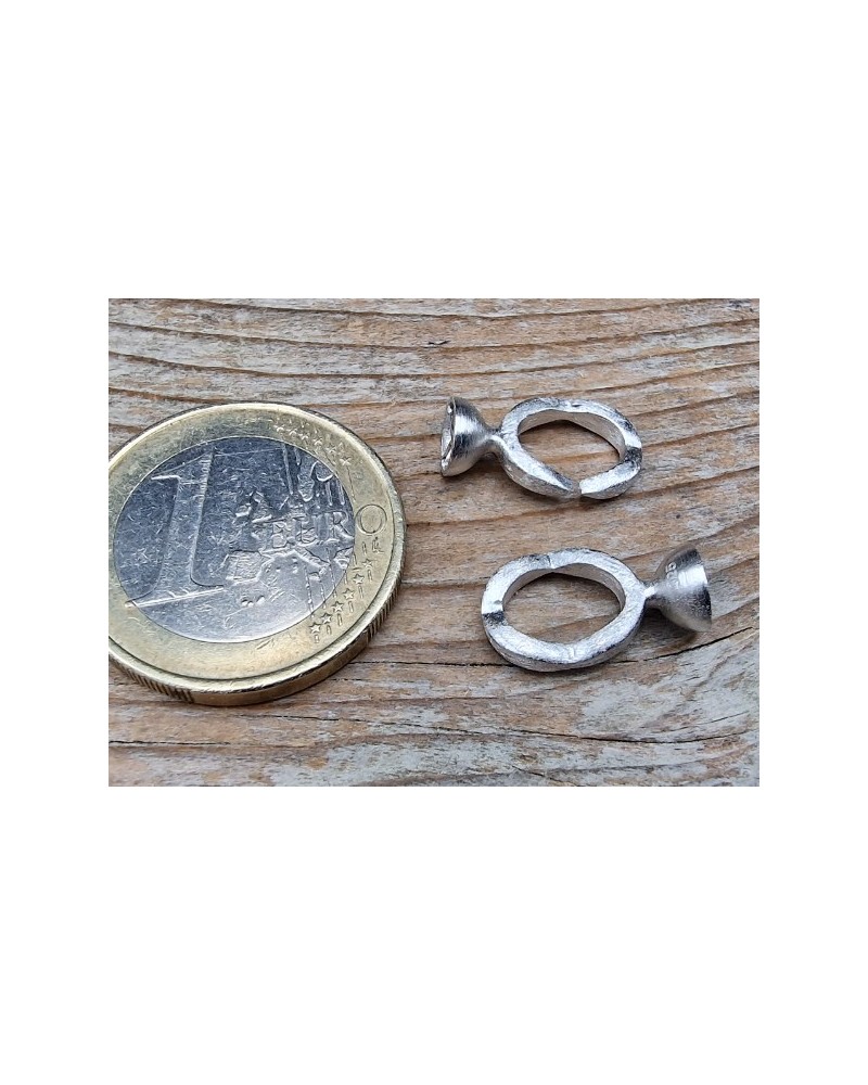 Schliesse 8x24mm, 925 Silber rhodiniert matt