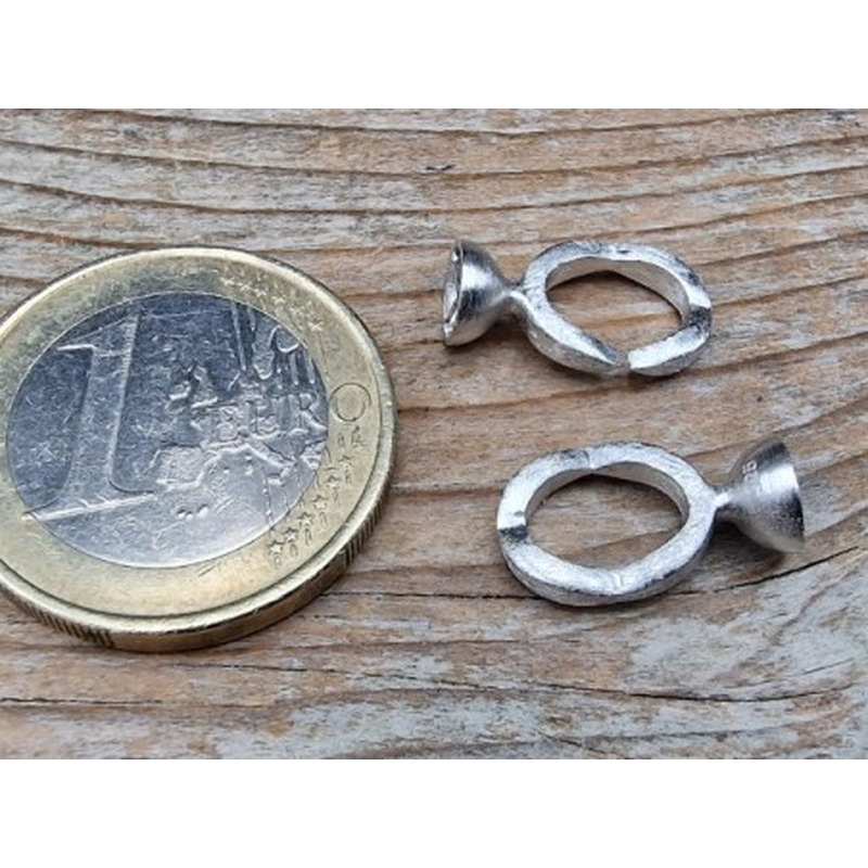 Schliesse 8x24mm, 925 Silber rhodiniert matt