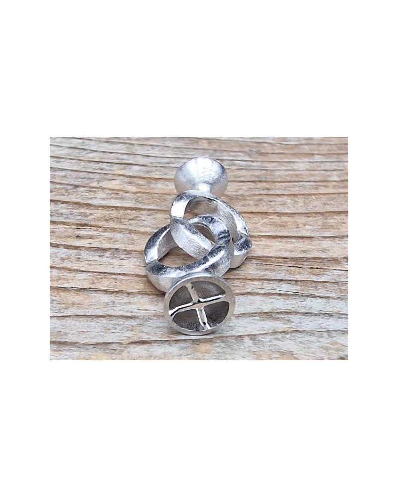 Schliesse 8x24mm, 925 Silber rhodiniert matt