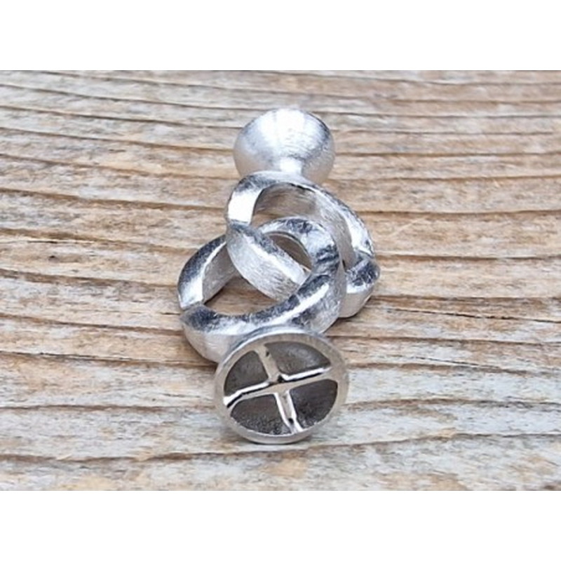 Schliesse 8x24mm, 925 Silber rhodiniert matt