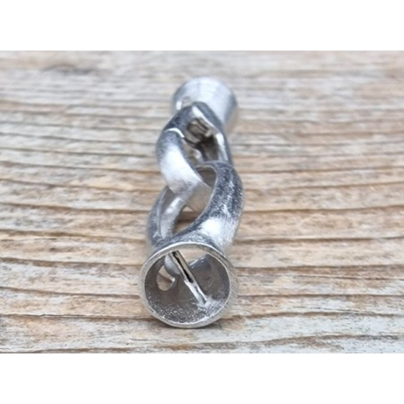 Schliesse 8x32mm, 925 Silber rhodiniert matt