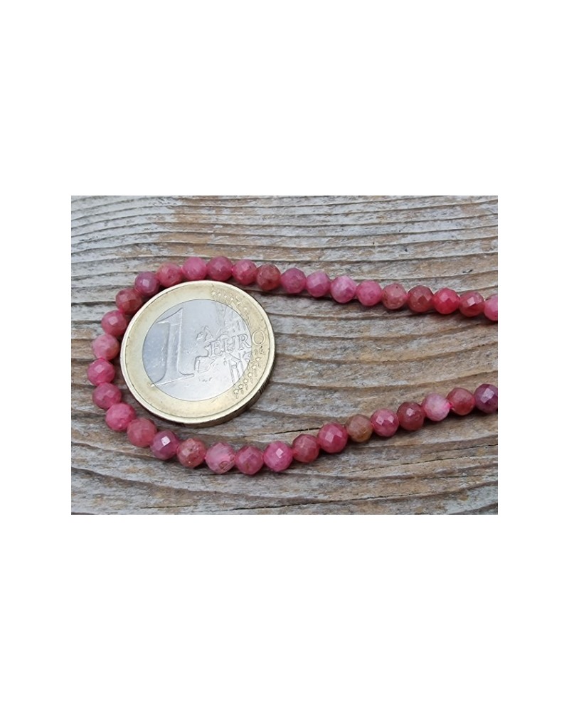 Rhodonitkette facettiert 4mm