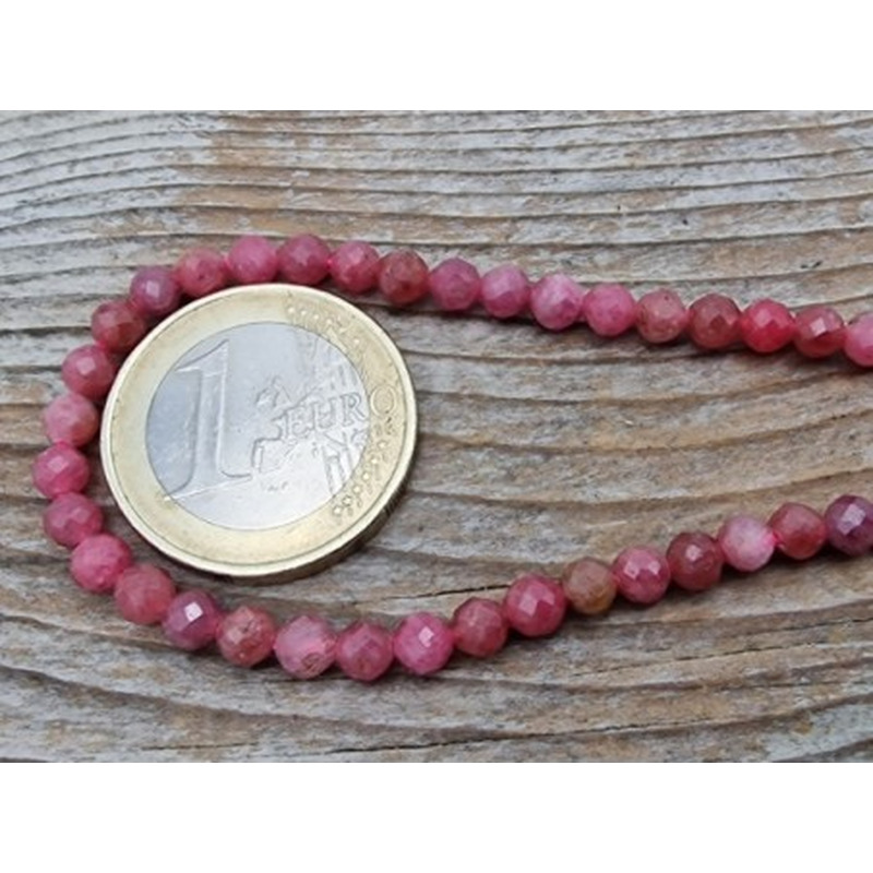 Rhodonitkette facettiert 4mm