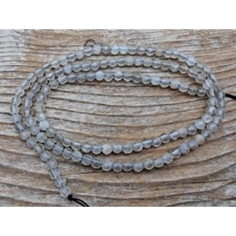 Mondsteinkette grau facettiert 3mm 2