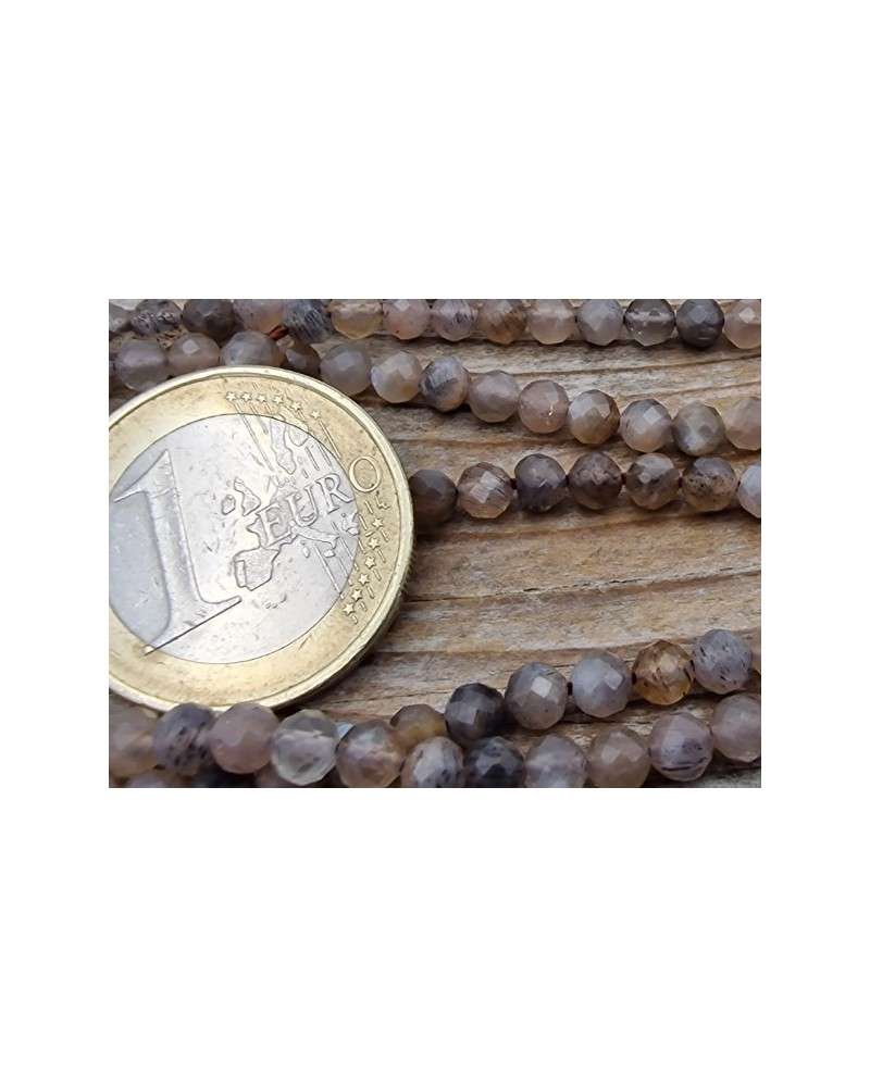 Mondsteintkette facettiert 4mm