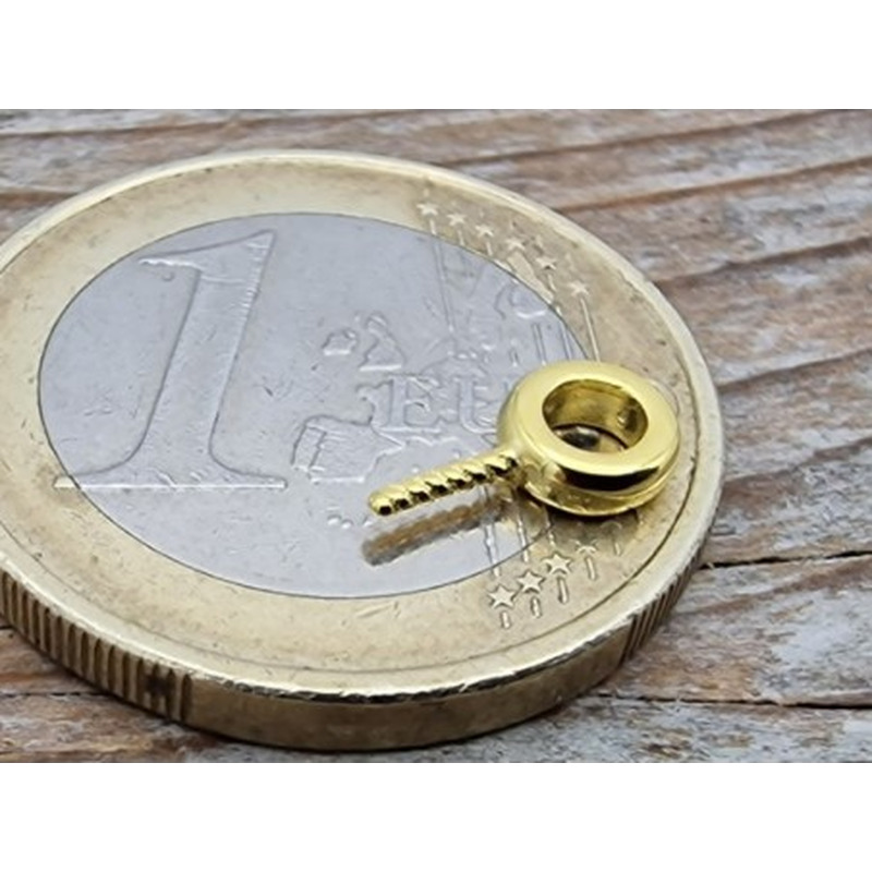 Anhängeröse, Anhängerauge, 925 Silber vergoldet