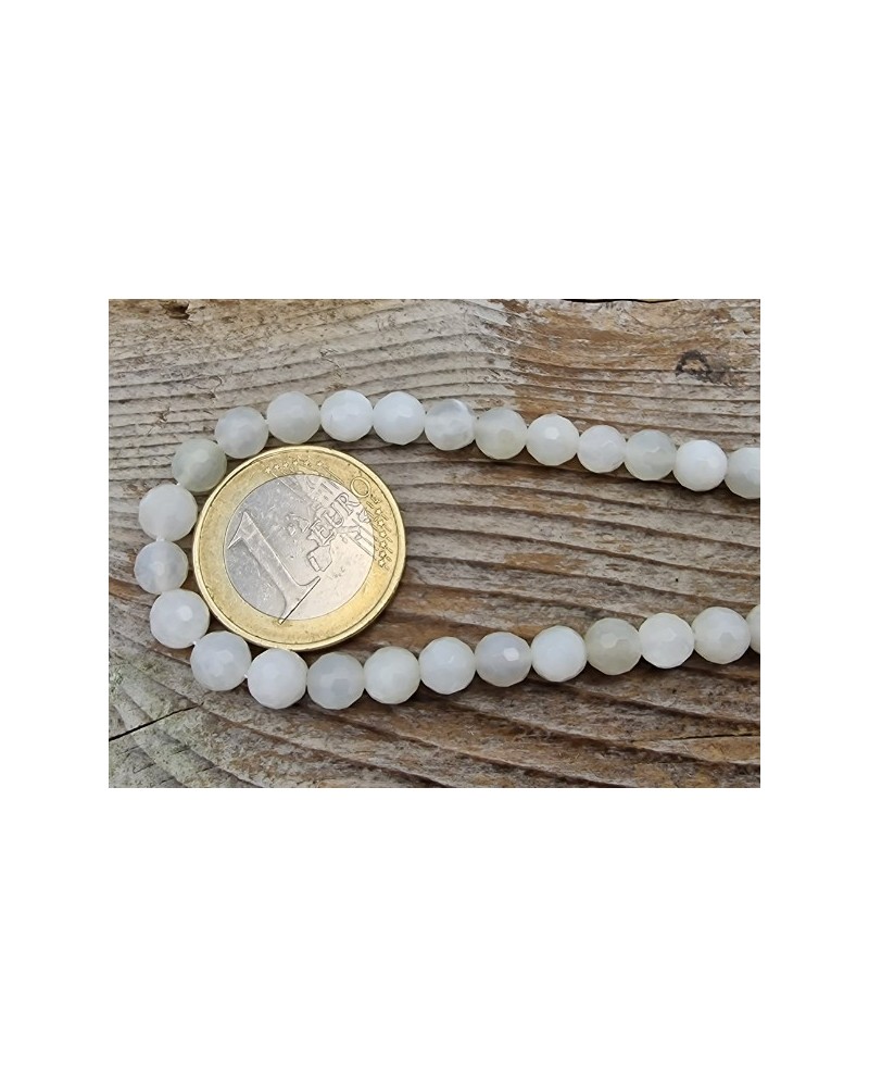Mondsteintkette facettiert 6mm