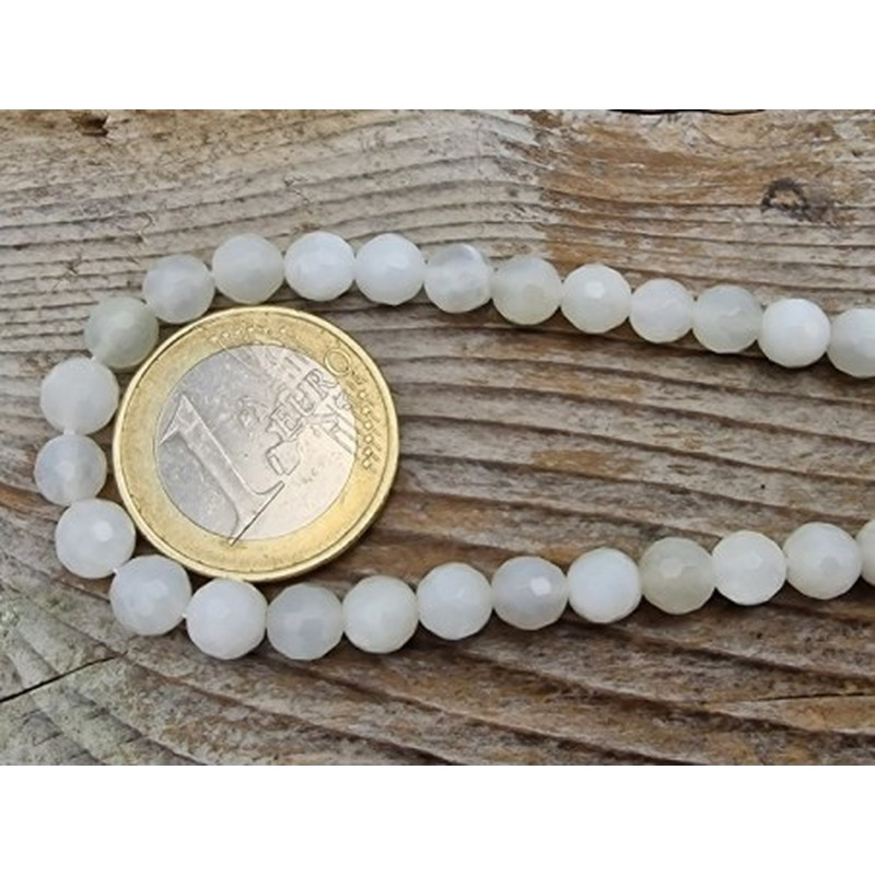 Mondsteintkette facettiert 6mm
