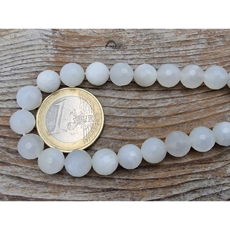 Mondsteintkette facettiert 8mm