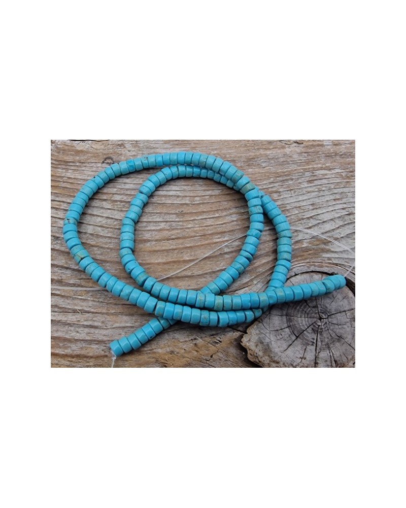 Türkisimitatkette (Magnesit) 4x2mm