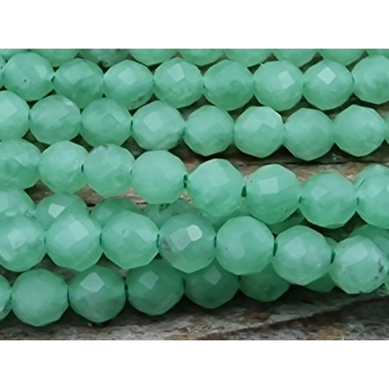 grüner Angelit facettiert 2mm
