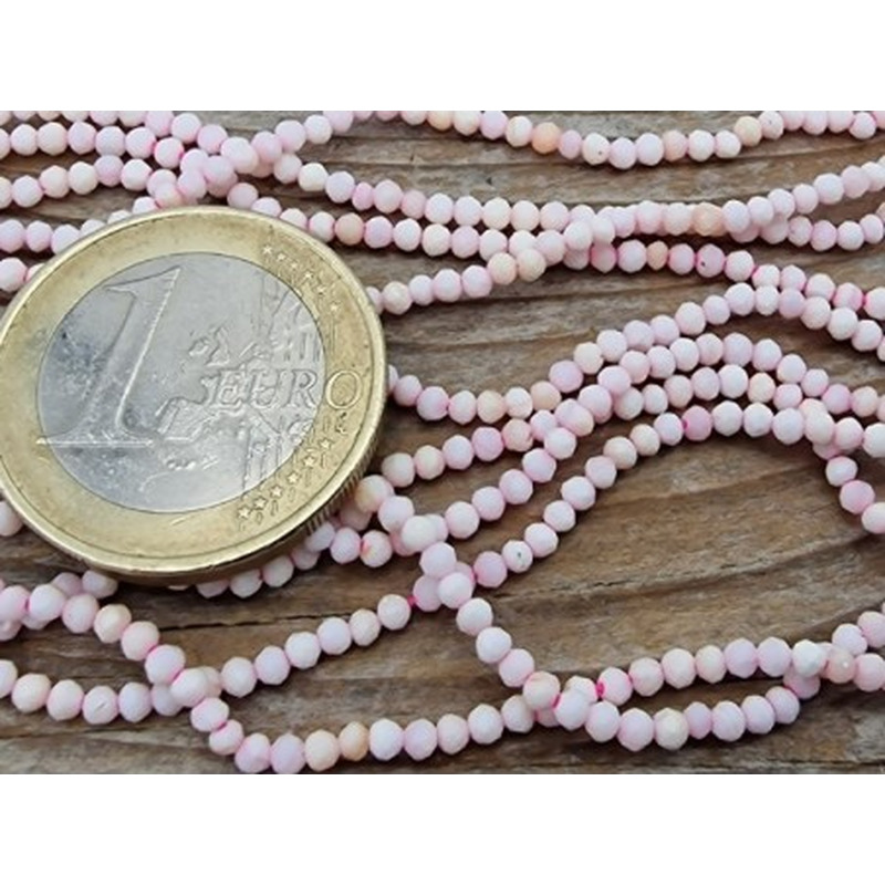 Muschelkette pink facettiert 2mm