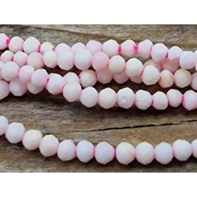 Muschelkette pink facettiert 2mm