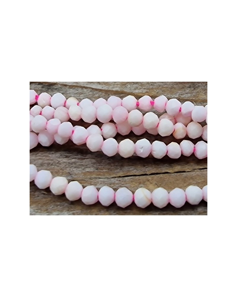 Muschelkette pink facettiert 2mm