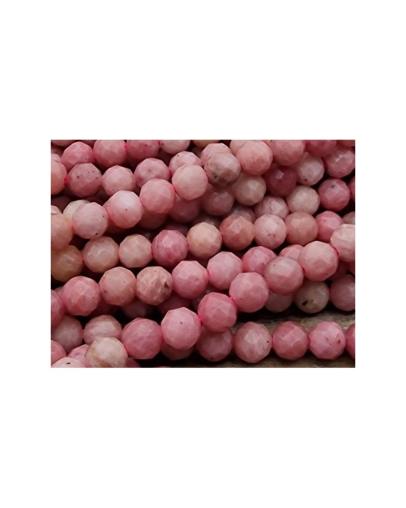 Rhodonitkette facettiert 3mm