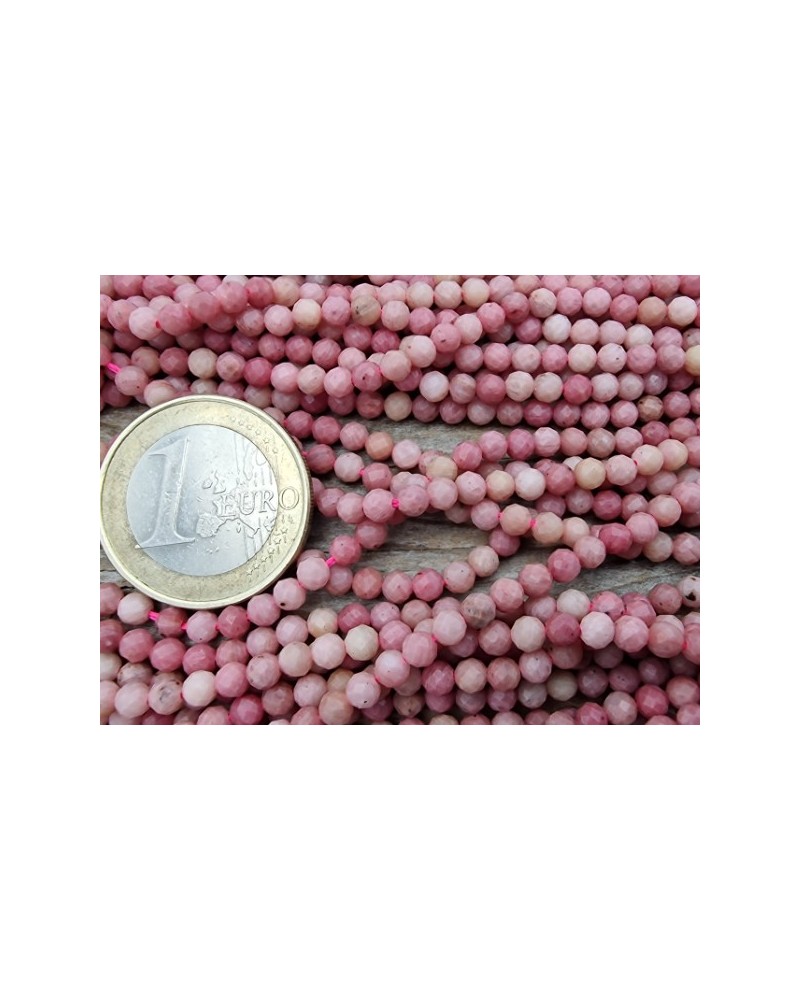 Rhodonitkette facettiert 3mm