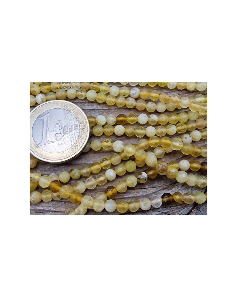 gelber Opalkette facettiert 4mm