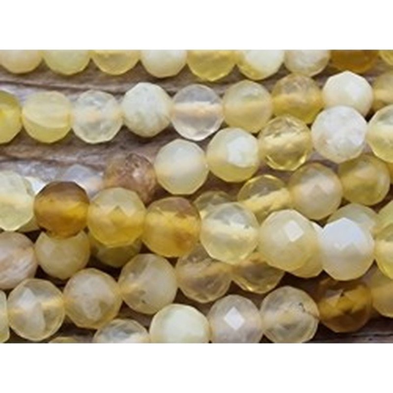 gelber Opalkette facettiert 4mm