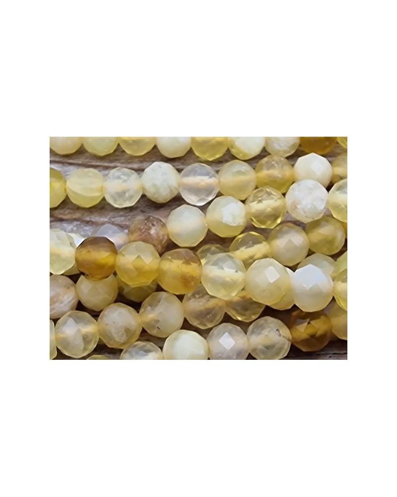 gelber Opalkette facettiert 4mm