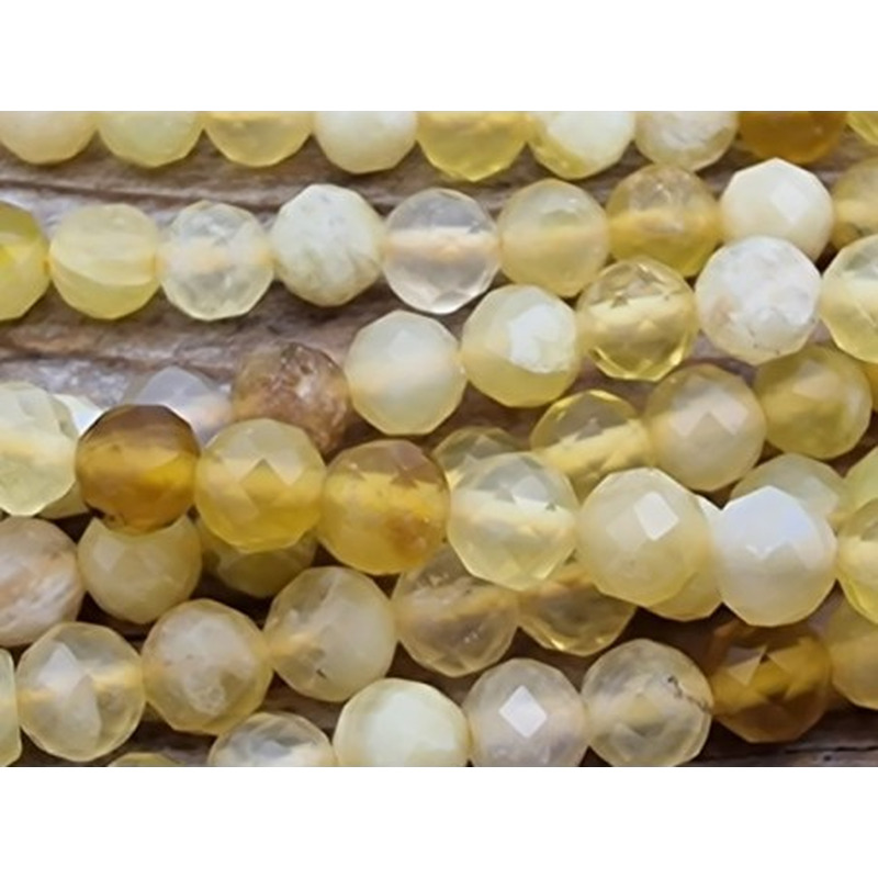 gelber Opalkette facettiert 4mm