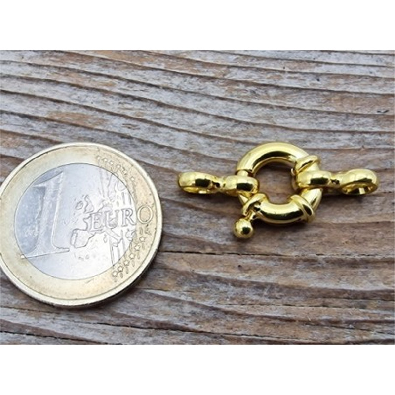 Federring 12mm, 925 Silber vergoldet